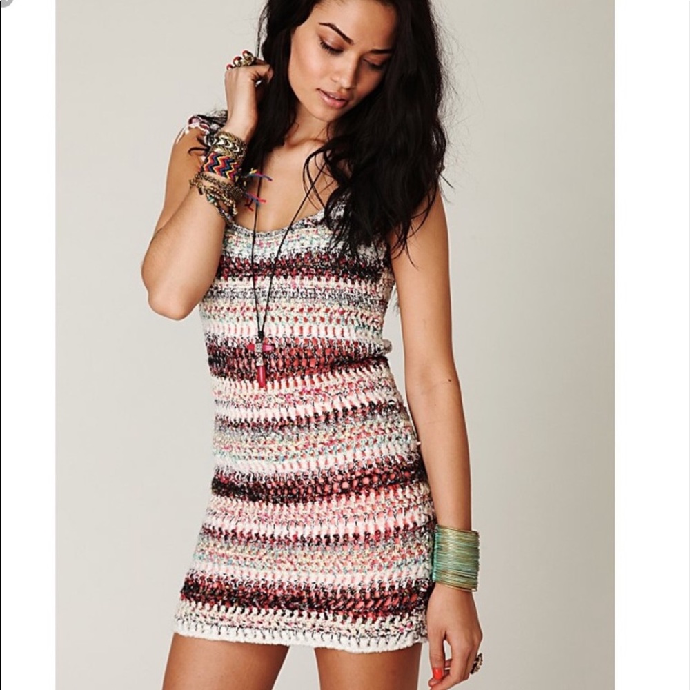 FP New Romantics Crochet Sweater dress